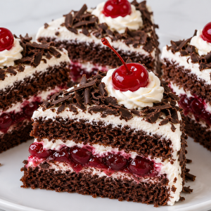 Black forest cake slices