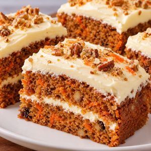 Carrot cake slices
